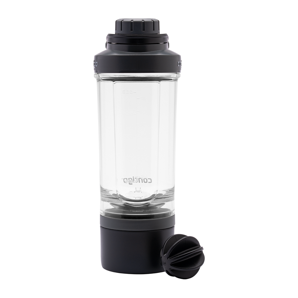 Contigo BlackTransparent Shake & Go Fit Protein Shaker with Compartment 650 ml / 2095670