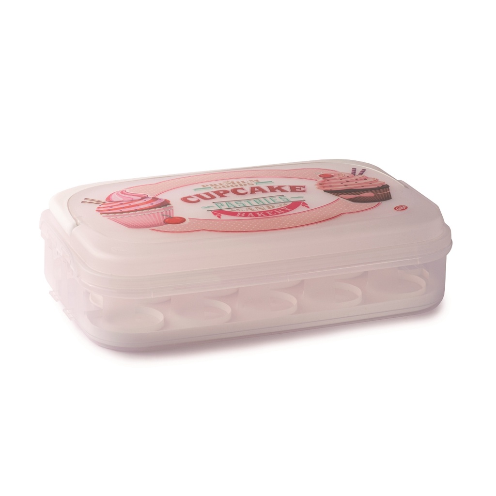 حامل وحامل كب كيك أبيض عتيق من سنيبس، سعة 7 لتر