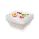 Snips 3 Pieces Fresh Square Container 500 ml Set / 000586