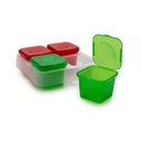 Snips 4 Pieces Frozen Sauce & Herb Small Single-Portion Containers - 100 ml / 000586