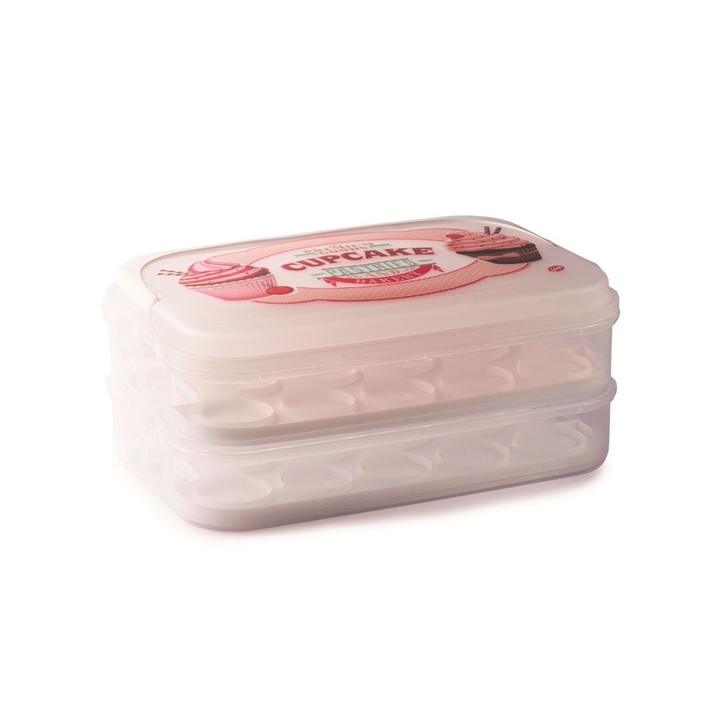 حامل وحامل كب كيك أبيض عتيق من سنيبس، سعة 14 لترًا