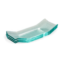 Arte Regal Transparent Rectangular Glass Appetizer Bowl 4 Pieces Set 16 cm / 53322