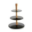 Arte Regal Black Round Slate 3 Layers Serving Stand 30 cm / 21801