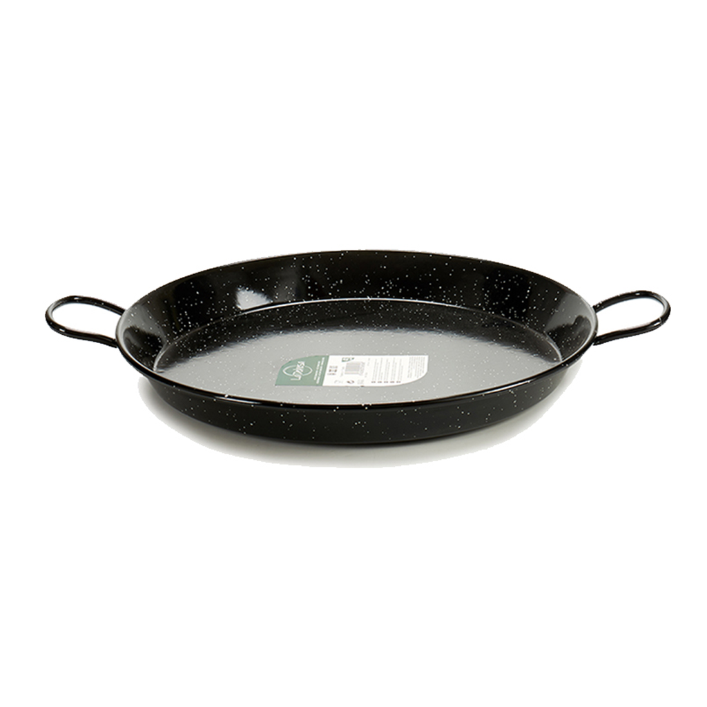La Dehesa Enameled Steel Paella Pan 38 cm Black