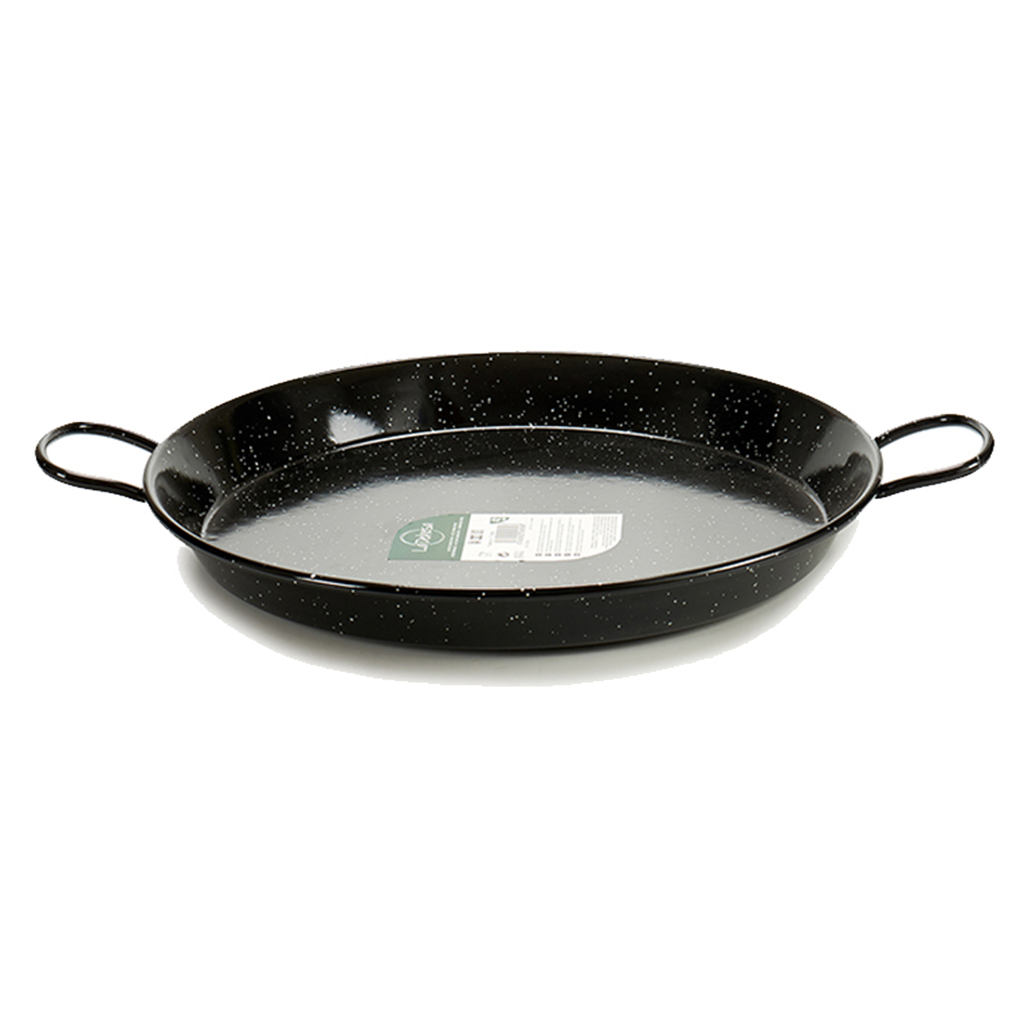 La Dehesa Enameled Steel Paella Pan 46 cm Black