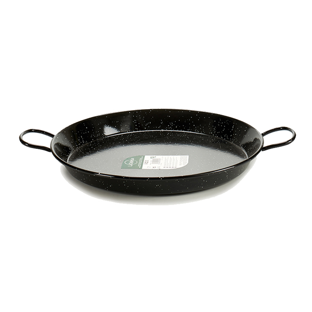 La Dehesa Enameled Steel Paella Pan 55 cm Black