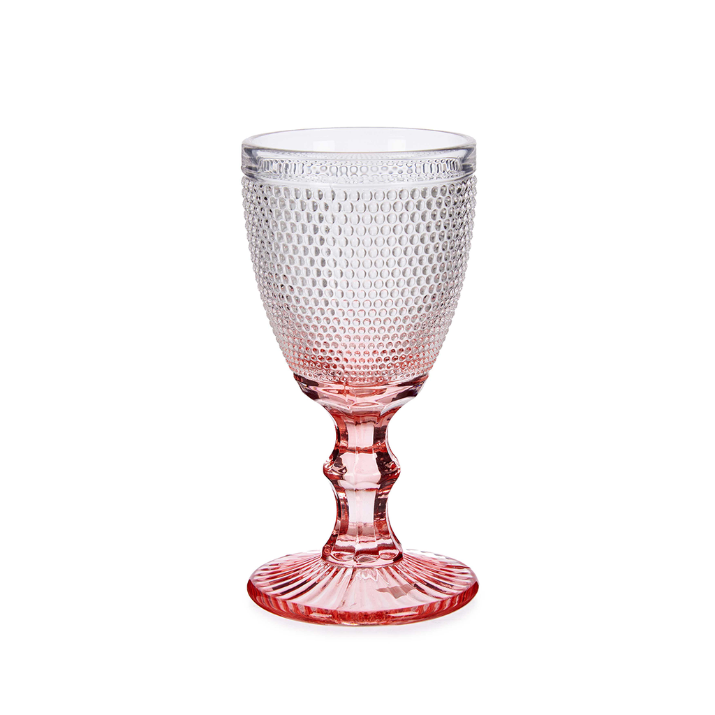 Vivalto 6 Pieces Pink Foot Points Water Glass Set 240 ml / 64391