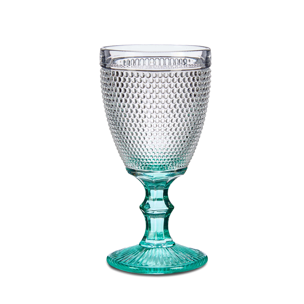 Vivalto 6 Pieces Wine Foot Turquoise Points Cup Set 330 ml / 66392