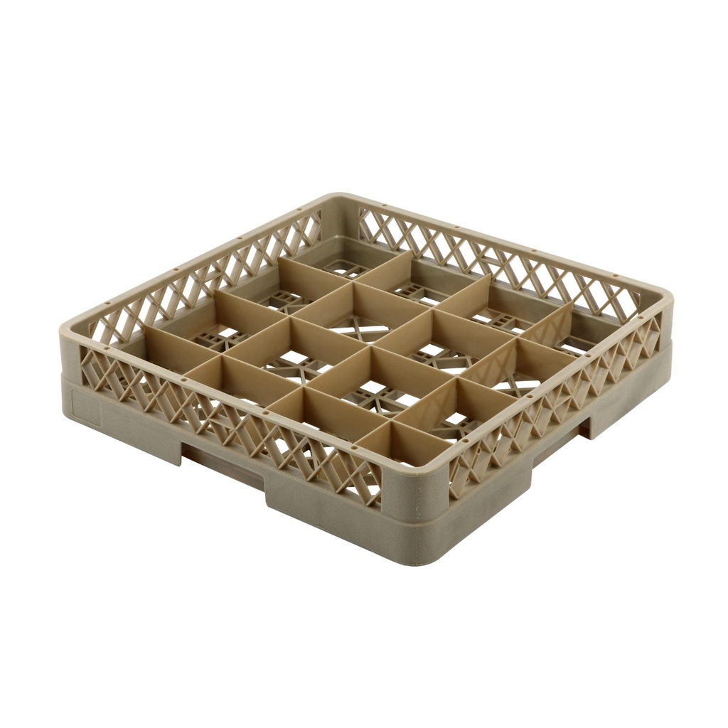 Jiwins 16-Compt. Glass Rack Beige / JW-16