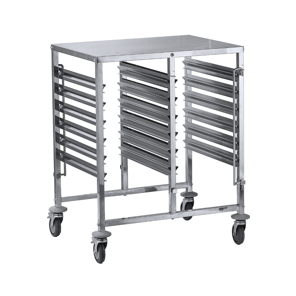 Jiwins 12 Pieces 1/1 GN pans Dual rows trolley w table top / JW-RKC6-2