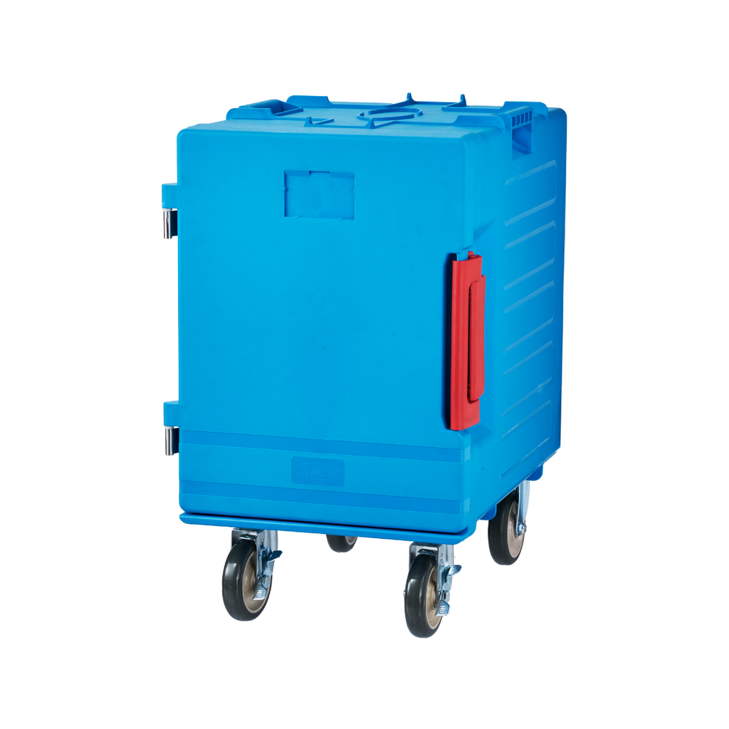 Jiwins Single Wall Food Carrier with 5"Caster Blue / JW-IPCCK