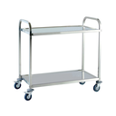 Jiwins 2-Tier Stainless Steel Serving Trolley Square tube 100 kg / JW-TS295