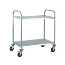 Jiwins 2-Tier Stainless Steel Serving Trolley Round Tube 100 kg / JW-TR271