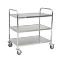 Jiwins 3-Tier Stainless Steel Serving Trolley Round Tube 150 kg / JW-TR386