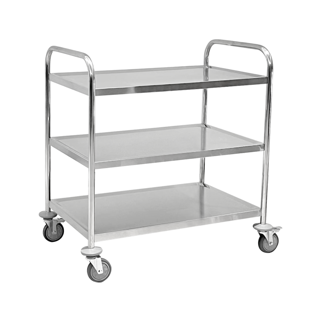 Jiwins 3-Tier Stainless Steel Serving Trolley Round Tube 150 kg / JW-TR371