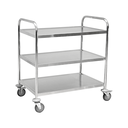 Jiwins 3-Tier Stainless Steel Serving Trolley Round Tube 150 kg / JW-TR371