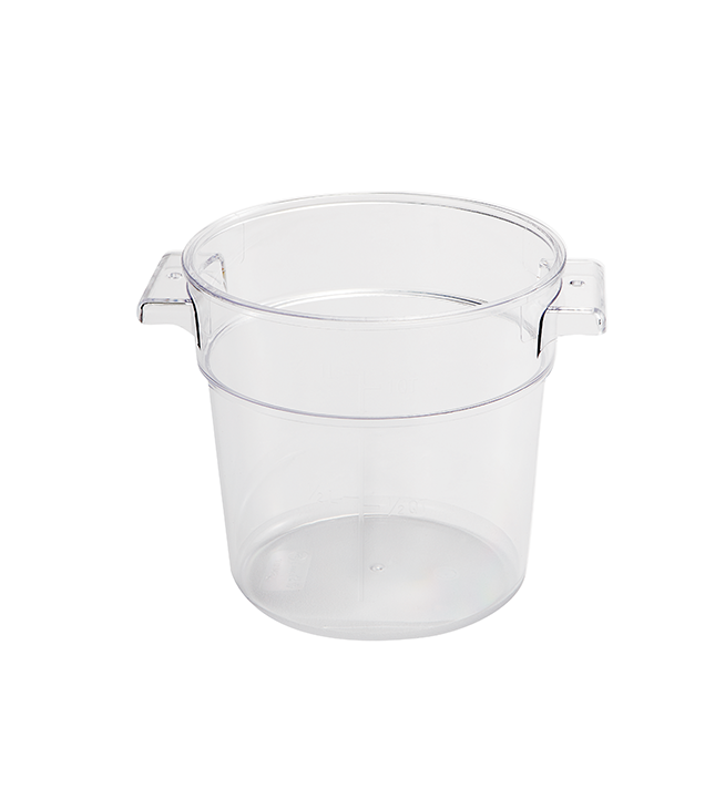 Jiwins Plastic 8 Qt Round Food Storage Container PC Clear / P-104C