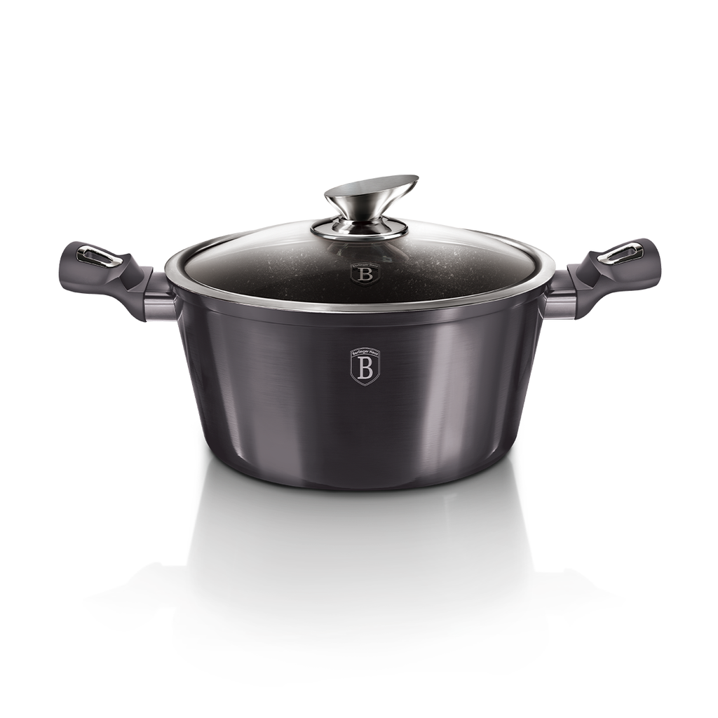 Berlinger Haus Casserole with Lid 28 cm Metallic Line Carbon Pro Collection / BH/6894