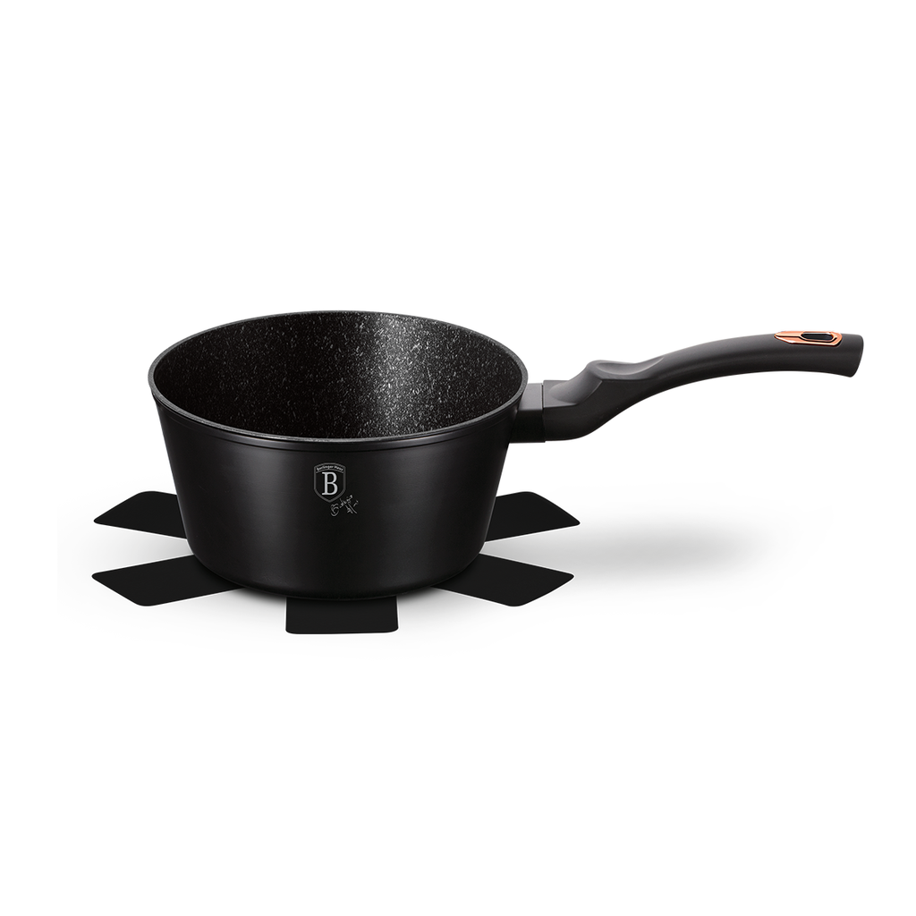 مقلاة صلصة Berlinger Haus مقاس 16 سم مع مجموعة Protector Black Rose