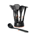 Berlinger Haus 7 Pieces Kitchen Tool Set with Stand Black Rose Gold Collection / BH/6209AN