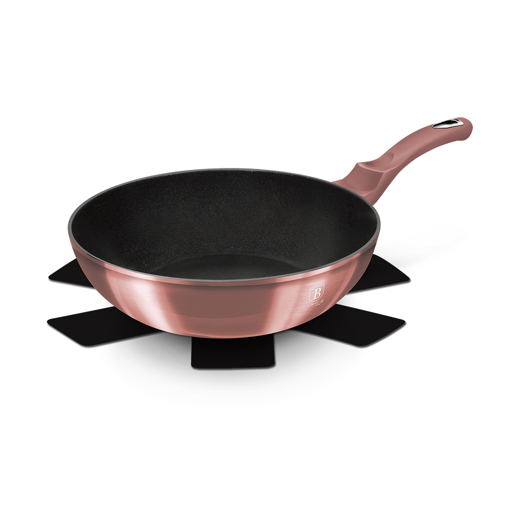 Berlinger Haus Wok 28 cm with Protector I-Rose Collection / BH/6030