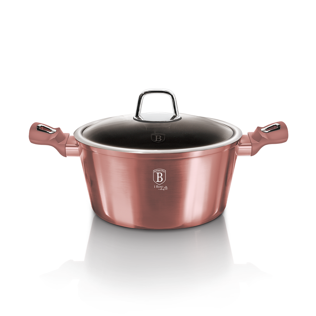 Berlinger Haus Casserole with Lid 24 cm I-Rose Collection 4.1 Liter / BH/6035