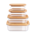 Berlinger Haus 4 Pieces Glass Food Container Set with Bamboo Lids / BH/7812
