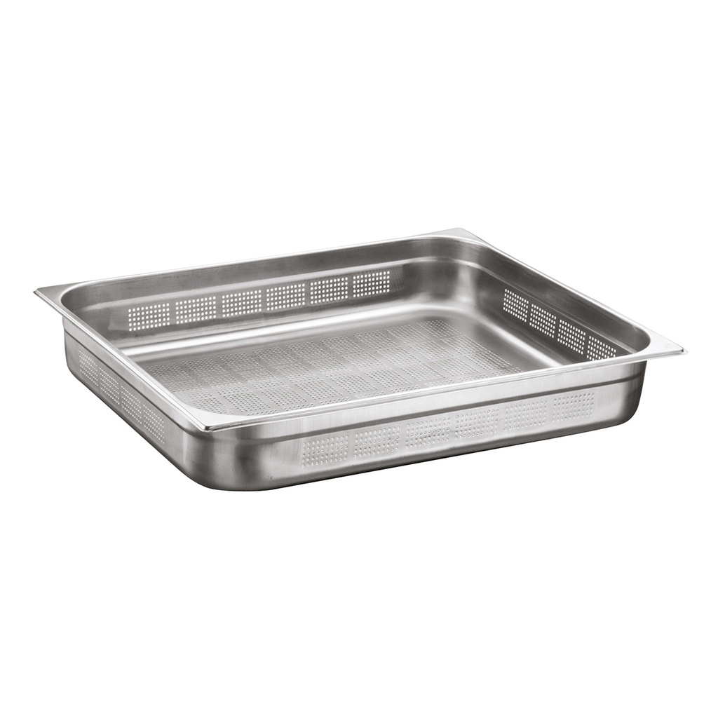 Ozti Stainless Steel Perforated Gastronorm Container GN 2/1-65 mm / 0311.21065.21