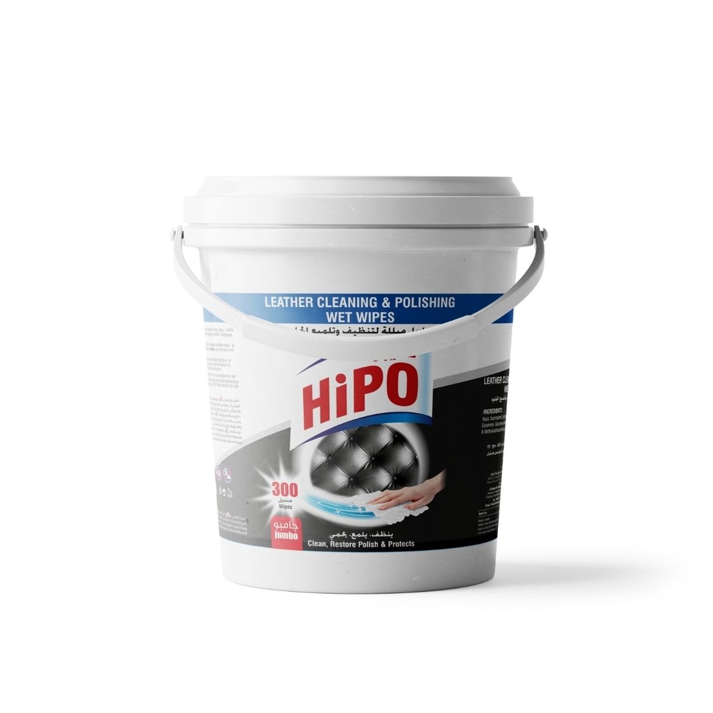 HiPO Leather Cleaning & Polishing 300 Wet Wipes