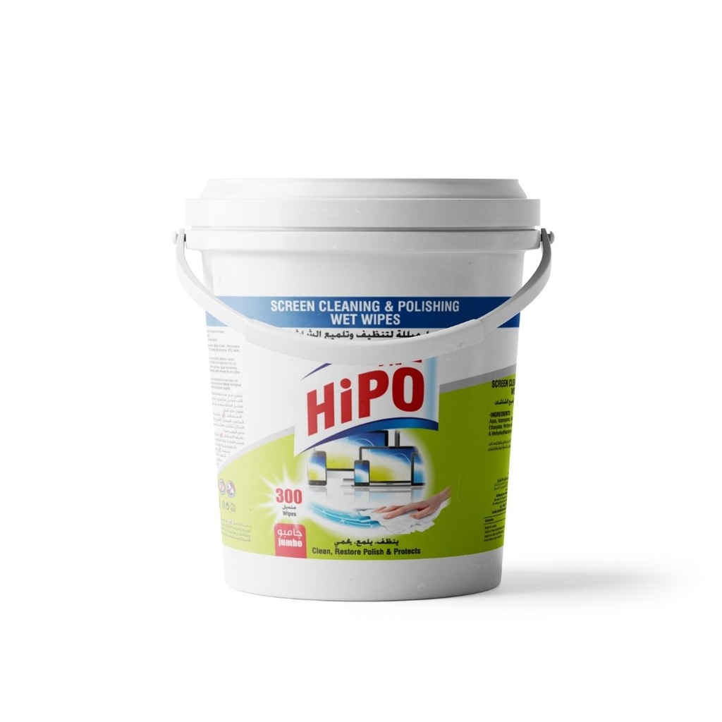 HiPO Screen Cleaning & Polishing 300 Wet Wipes