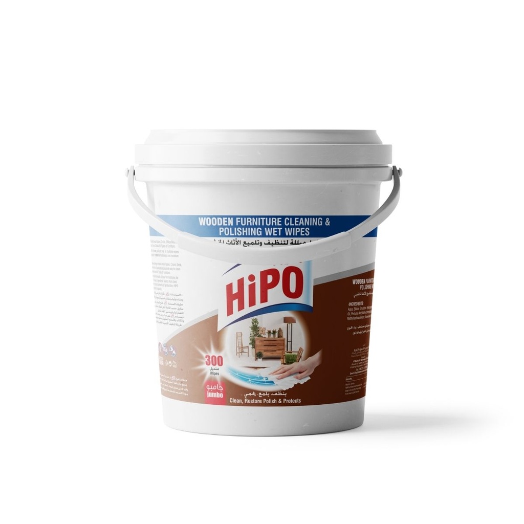 HiPO Wooden Furniture Cleaning & Polishing 300 Wet Wipes