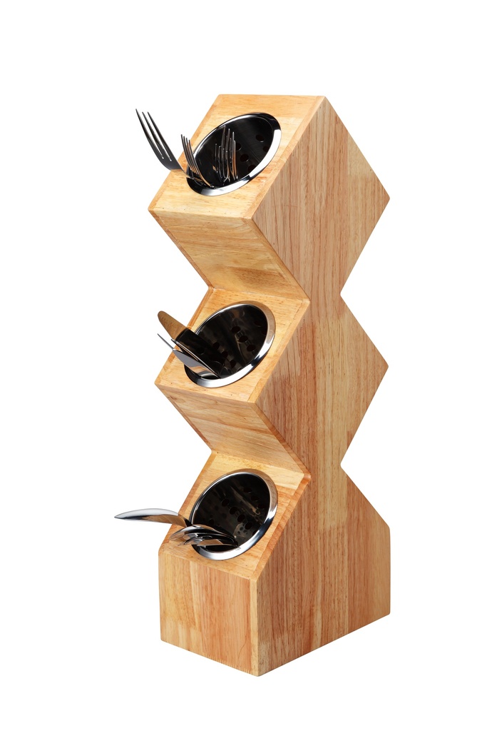 Sunnex Wooden Wooden Flatware Dispenser 15 cm Oak Wood / M029-4