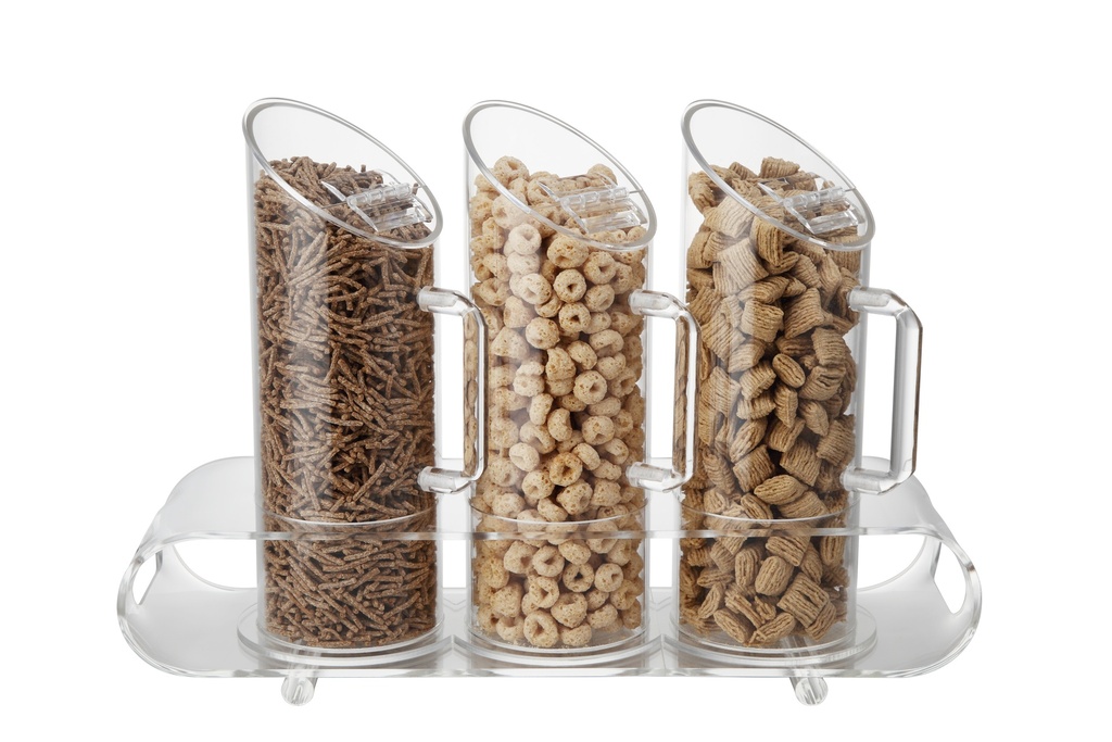 موزع حبوب أكريليك من سونيكس، 3 أسطوانات، سعة 1 لتر