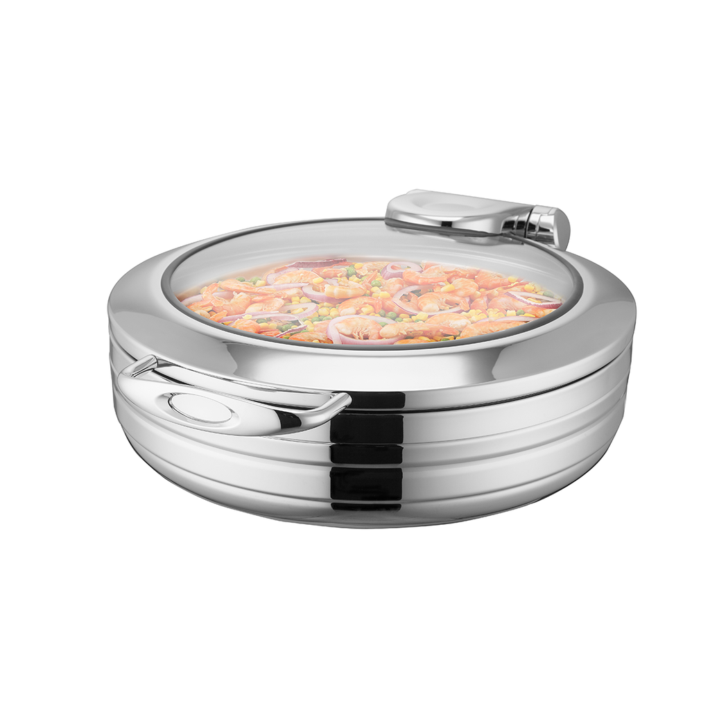 Sunnex Sicily Induction Chafers Stainless Steel with out base Round 6 Liter / W17-3600T