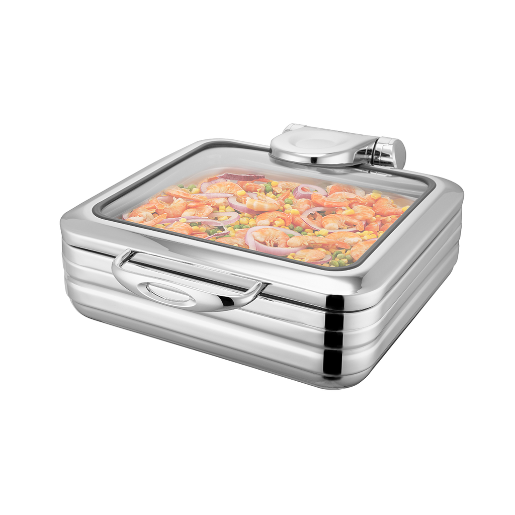 Sunnex Stainless Steel Sicily Induction Chafers 2/3 5.5 Liter / W17-2300T