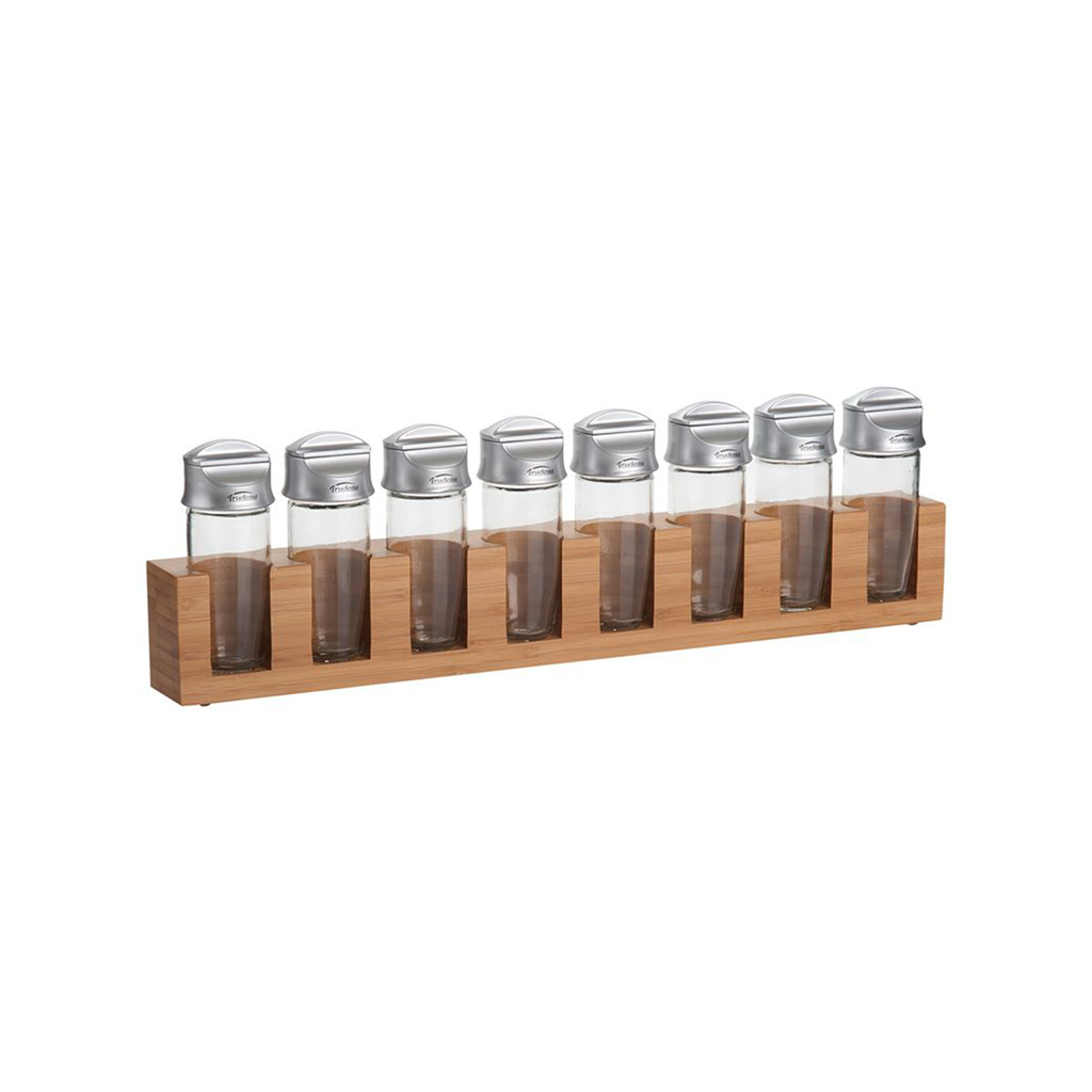 Trudeau wooden  Bottle Bamboo Spice Rack 10.5" / 0718081E
