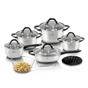Blaumann Stainless Steel 13 Pieces Cookware Set Silver-Hungary / BL-3245