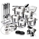 Blaumann Stainless Steel 27 Pieces Cookware Set Silver / BL-3134