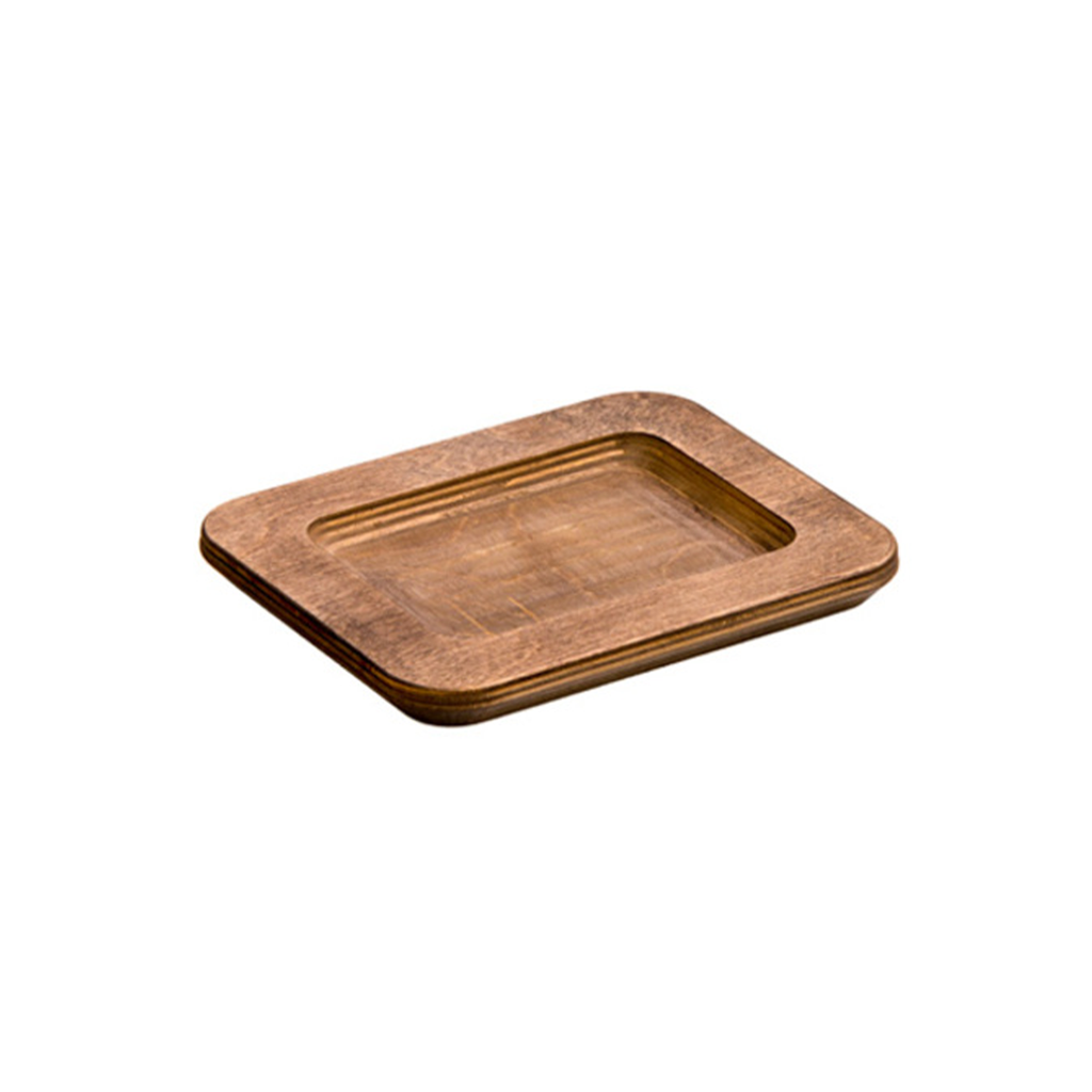 Lodge Wooden Rectangular. Wood Underliner Walnut Stain 19 cm / UMSRC