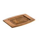 Lodge Wooden Rectangular Wood Underliner Walnut Stain / UCPU