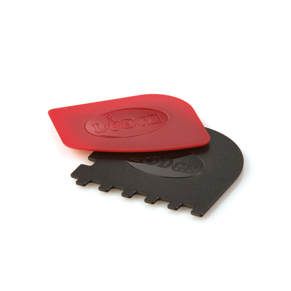 Lodge Silicone Grill Pan Scraper Pack Black Red Full Set / Scrapercombo