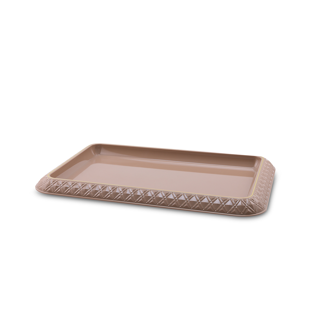 صينية بلاستيكية وردية 49 سم RS-1717