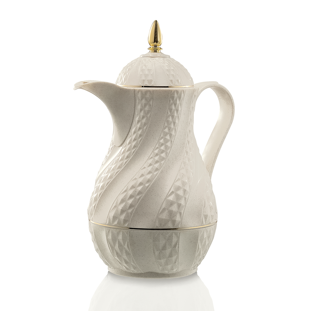 قارورة قهوة مفرغة من الهواء، لون أبيض وردي، سعة 1.3 لتر، RS-2424