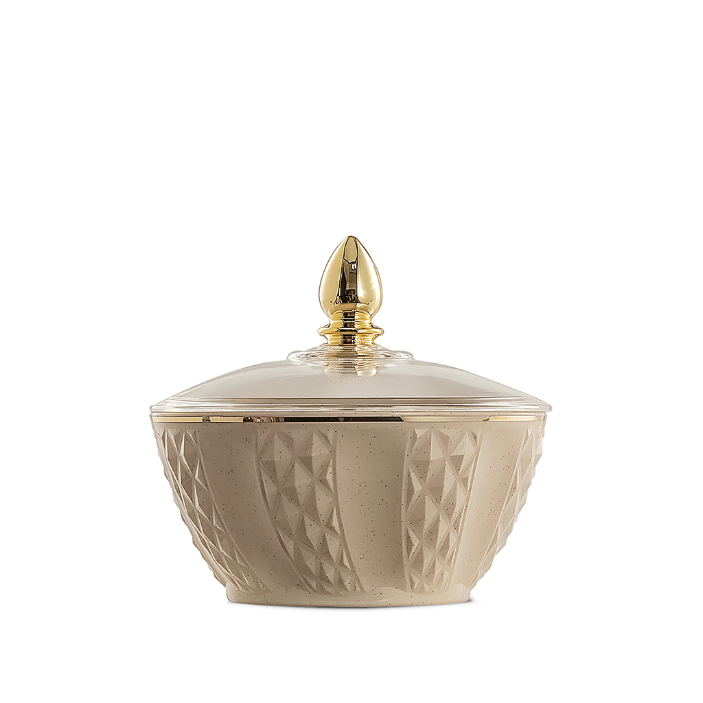 وعاء بلاستيكي للتمر باللون البيج الوردي RS-2424