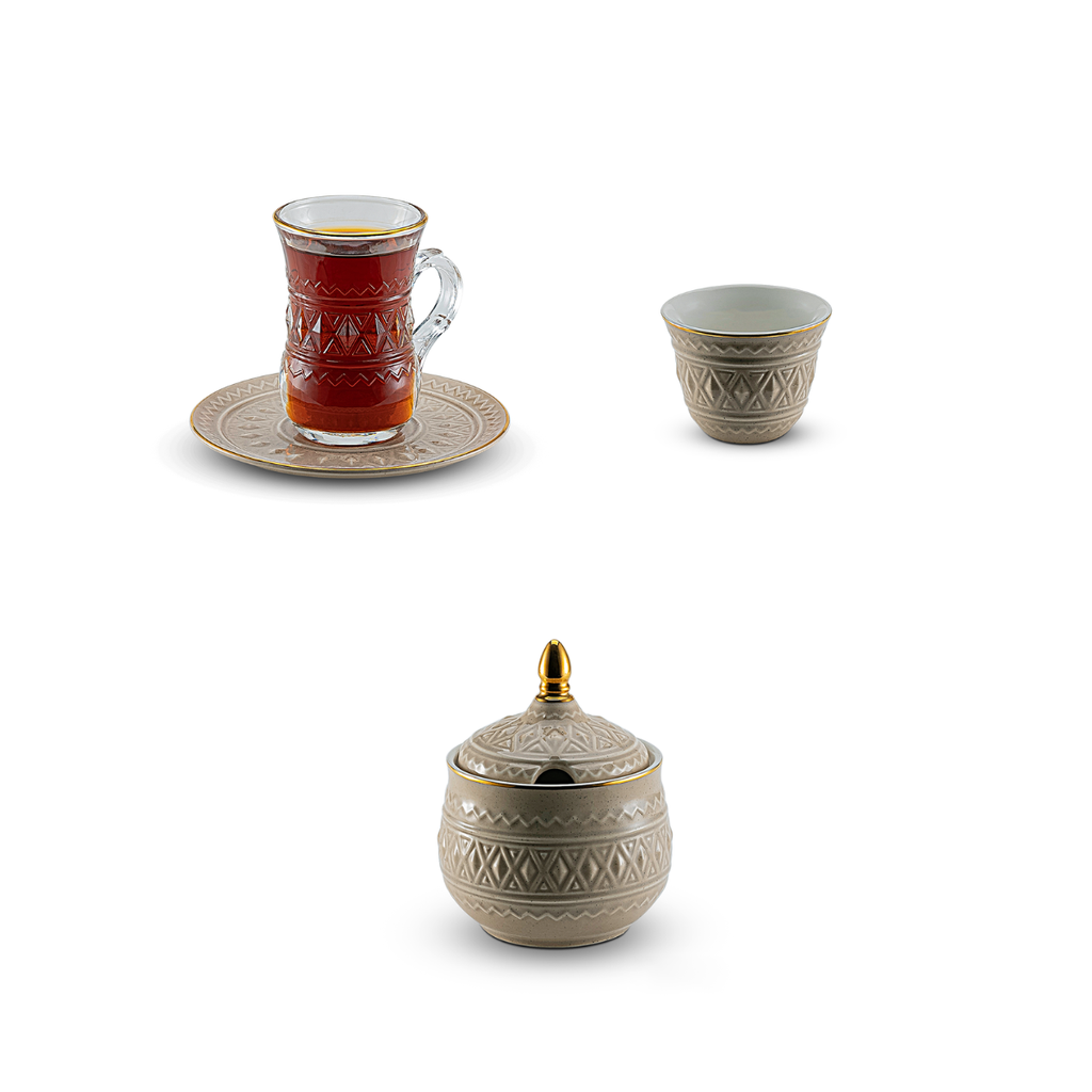 طقم ترمس روز RS-712 للشاي والقهوة، 38 قطعة