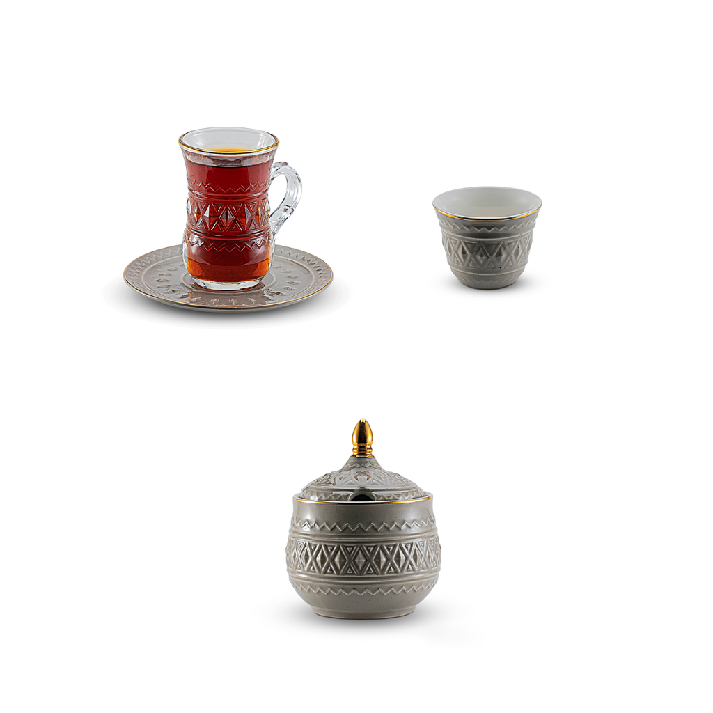 طقم ترمس روز RS-712 للشاي والقهوة، 20 قطعة