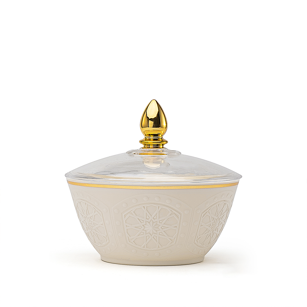 وعاء تمر بلاستيكي روز 132 أبيض