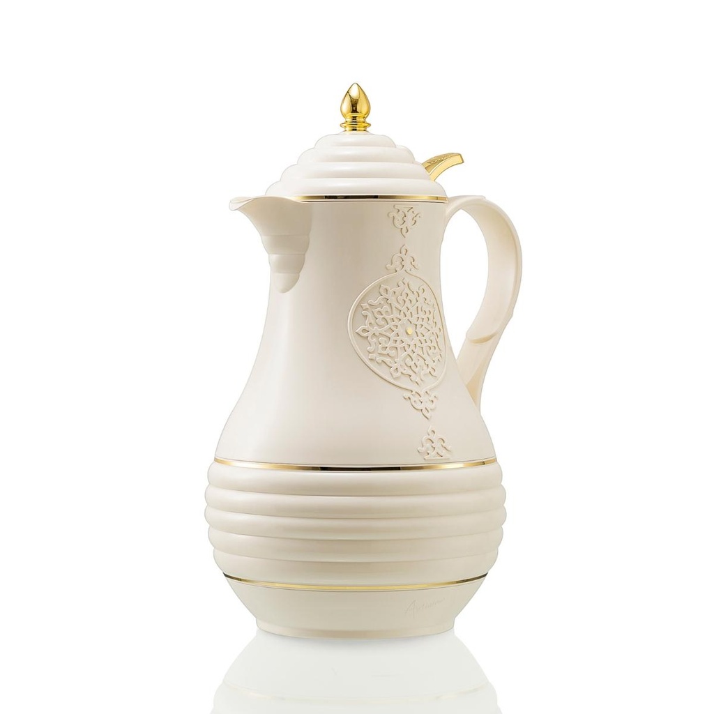 Artivira Tea Vacuum Flask 1.3 Liter with Push Button Cover White / PB57-13-C01