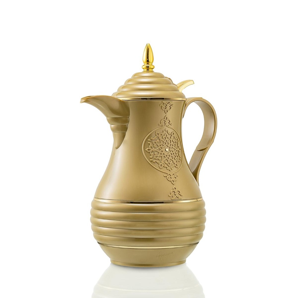 Artivira Coffee Vacuum Flask 1.0 Liter with Push Button Cover Beige / PB57-10-CF-C04