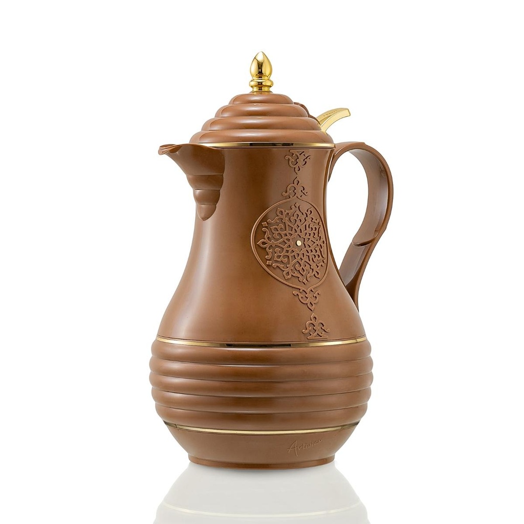 Artivira Tea Vacuum Flask 1.3 Liter with Push Button Cover Brown / PB57-13-C05